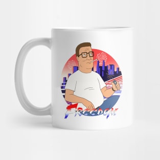 Hank Hill Freedom Fireworks 4th of July Shirt Mug